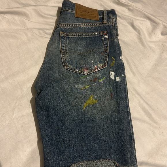 Polo Ralph Lauren Paint-Splatter Sullivan Slim Denim Short - Picture 12 of 14